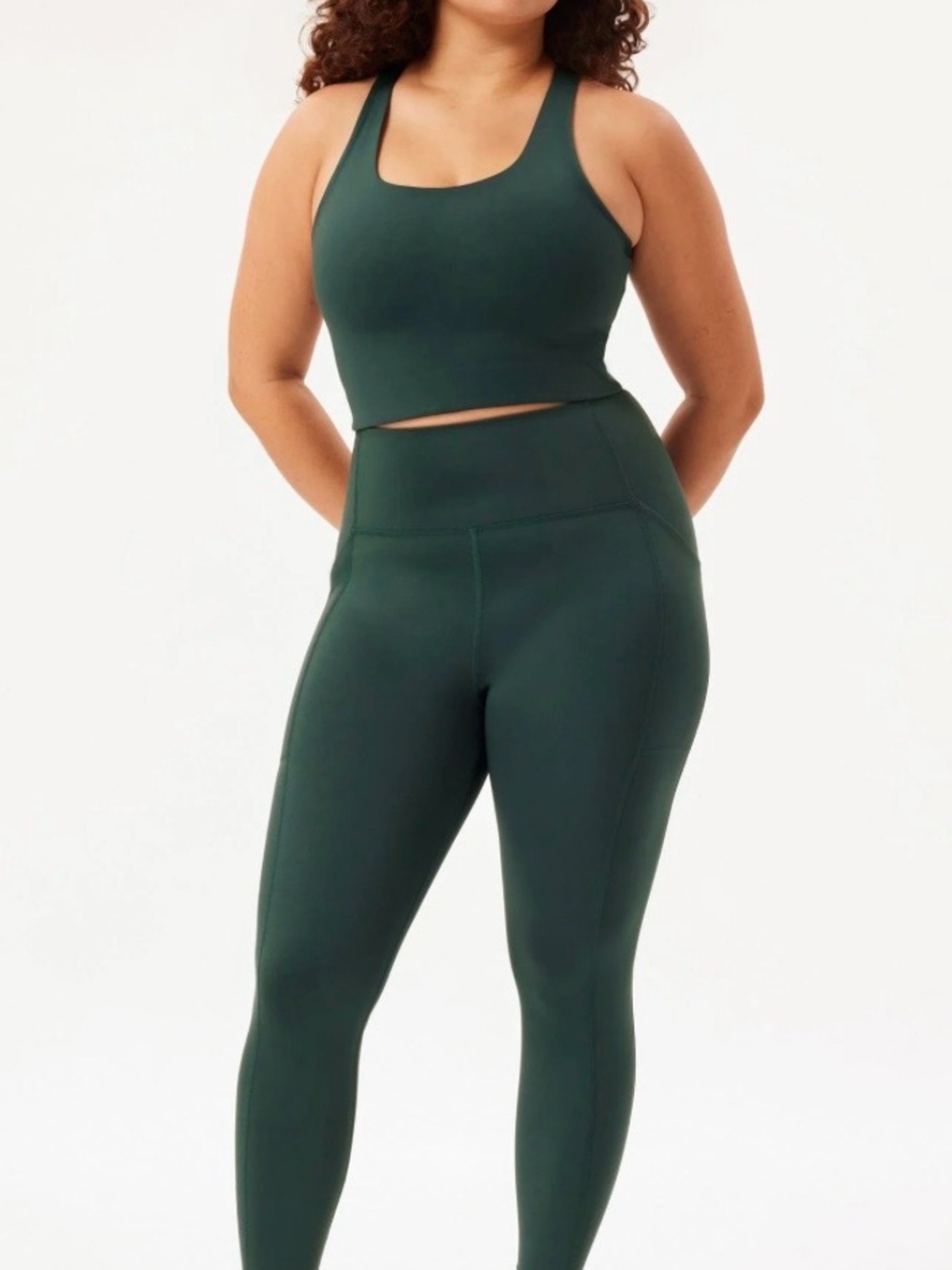 [girlfriend collective] High-Rise Compressive Pocket Leggings in Moss